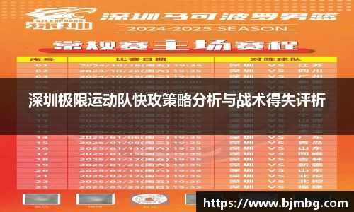 深圳极限运动队快攻策略分析与战术得失评析